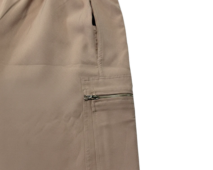Zara Tan High-Waisted Cargo Utility Joggers