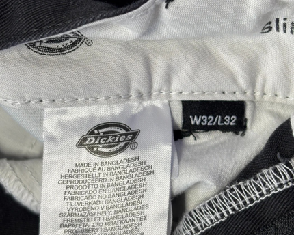 Dickies Black Slim Fit Work Pants