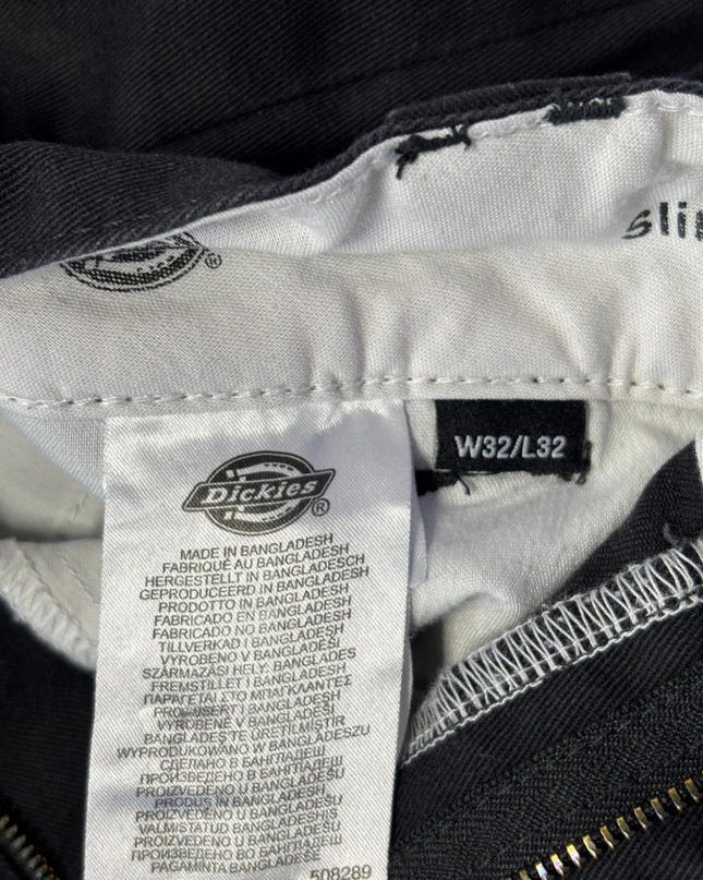 Dickies Black Slim Fit Work Pants