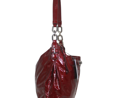 Coach Red Patent Leather Turnlock Shoulder Bag
