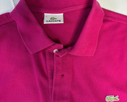Lacoste Magenta Short-Sleeve Pique Polo Shirt