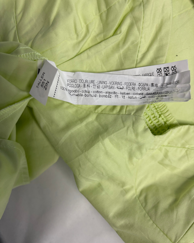 Zara Lime Green Midi Dress with Sweetheart Neckline