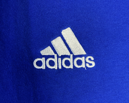 Adidas Blue 3-Stripe Crew Neck T-Shirt