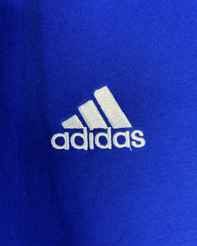 Adidas Blue 3-Stripe Crew Neck T-Shirt