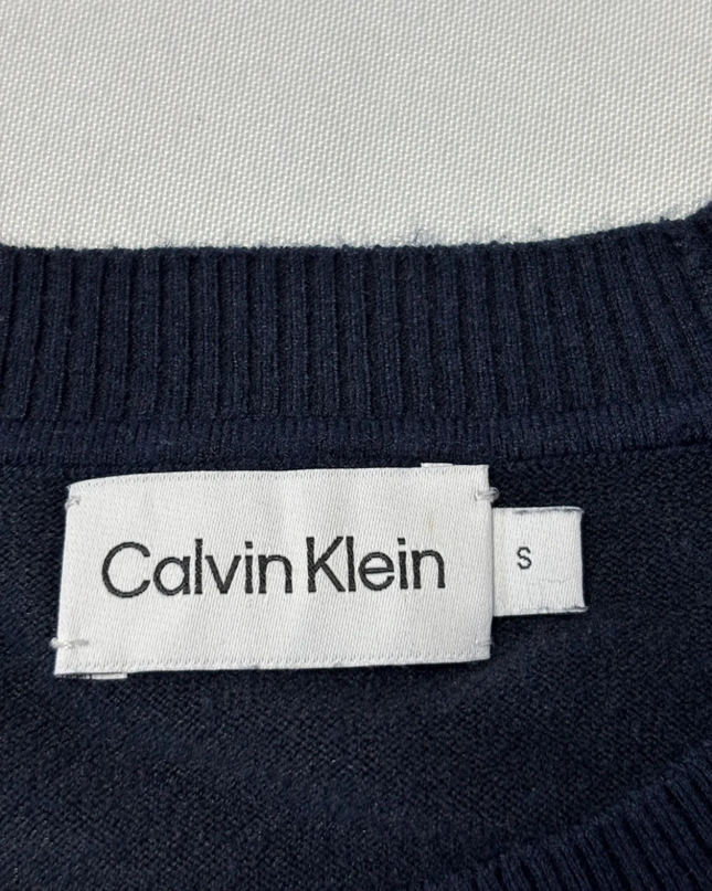Calvin Klein Men's Classic Navy Blue Crewneck Knit Sweater
