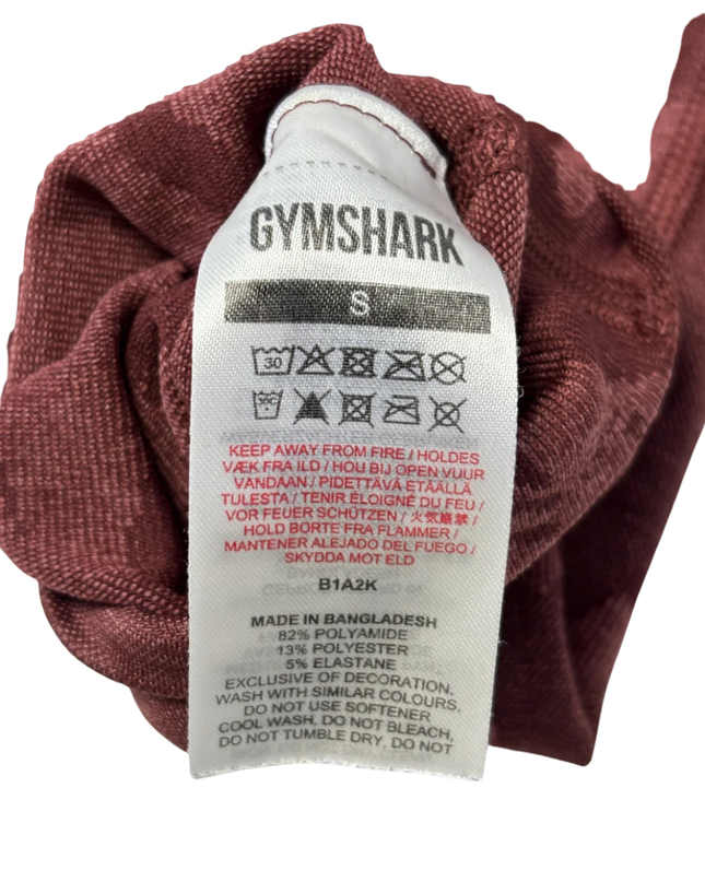 Gymshark Burgundy Camo Adapt Seamless Leggings
