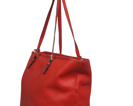 Michael Kors Red Saffiano Leather Tote Bag