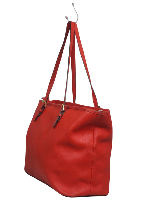 Michael Kors Red Saffiano Leather Tote Bag