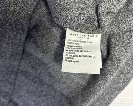 American Eagle Grey Short Sleeve Polo Shirt