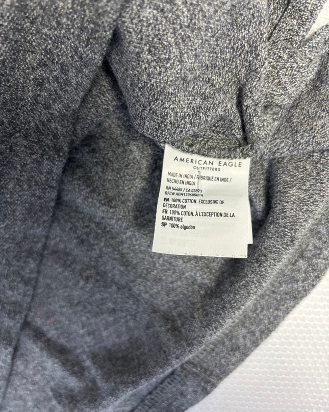 American Eagle Grey Short Sleeve Polo Shirt