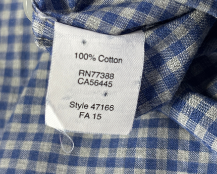 J.Crew Blue Gingham Heathered Cotton Button-Down Shirt