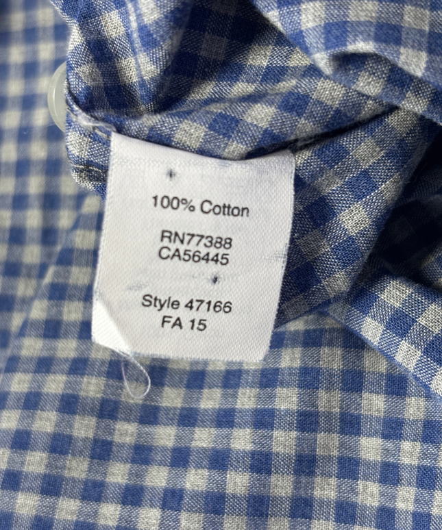 J.Crew Blue Gingham Heathered Cotton Button-Down Shirt