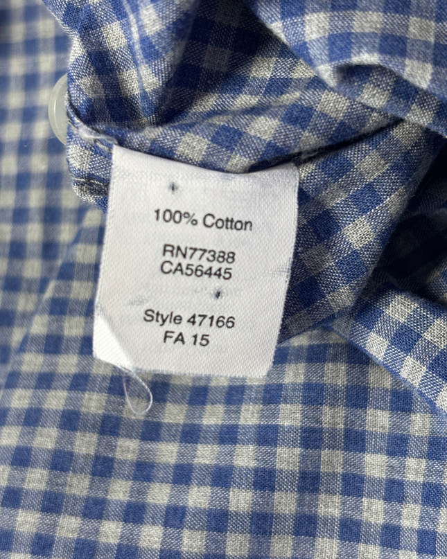 J.Crew Blue Gingham Heathered Cotton Button-Down Shirt
