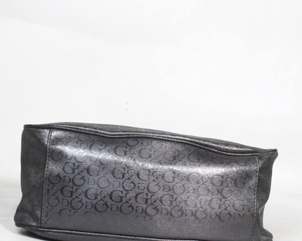 Guess Black Metallic Monogram Shoulder Bag