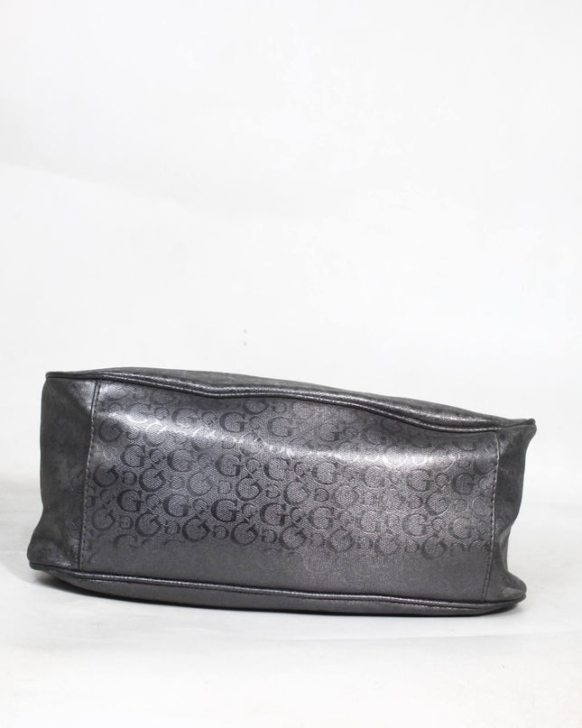 Guess Black Metallic Monogram Shoulder Bag