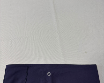 Lululemon Dark Purple Crop Leggings with Side Mesh Detail