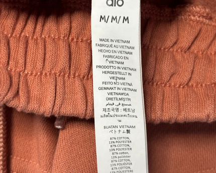 Alo Terracotta High-Waist Sweat Shorts