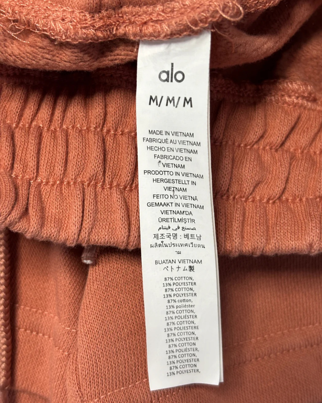 Alo Terracotta High-Waist Sweat Shorts