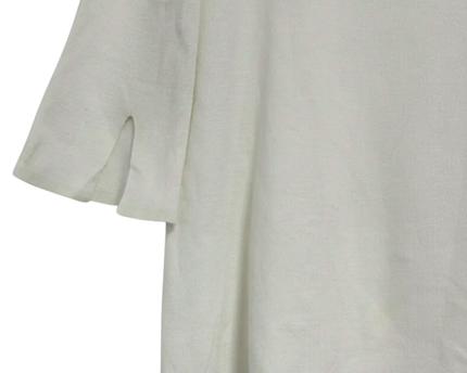 G2000 White 3/4 Sleeve Knit with Slit Cuffs Top