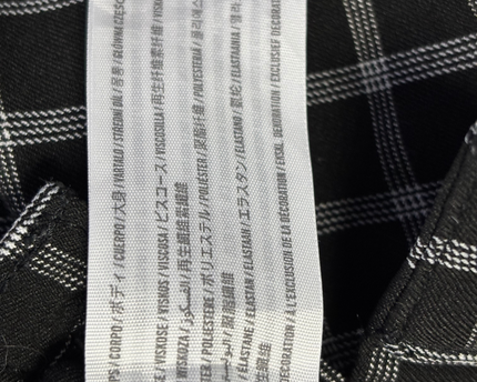 Hollister Black and White Plaid Ultra High-Rise Tapered Pants