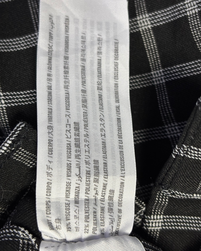 Hollister Black and White Plaid Ultra High-Rise Tapered Pants