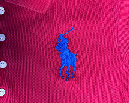 Ralph Lauren Red Girls Long Sleeve Flared Polo Dress