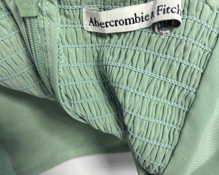 Abercrombie & Fitch Sage Green Corset-Style Midi Dress
