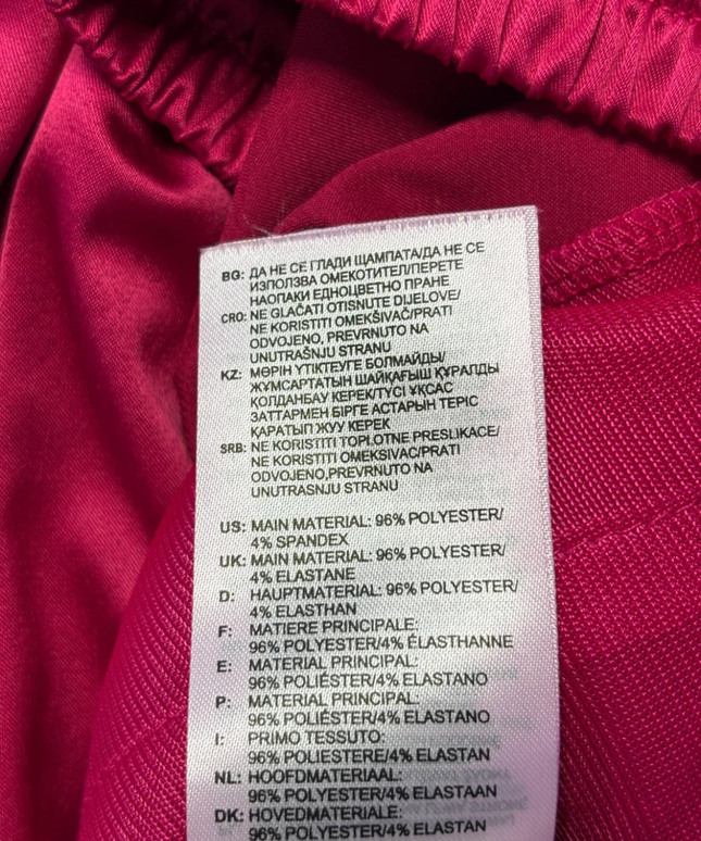 Adidas Pink Satin 3-Stripe Track Pants