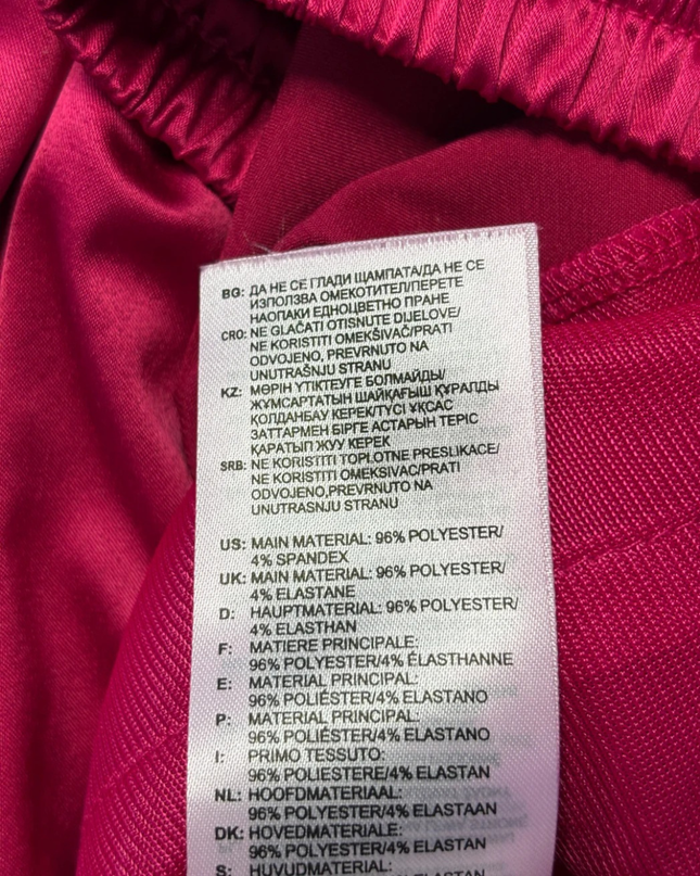 Adidas Pink Satin 3-Stripe Track Pants
