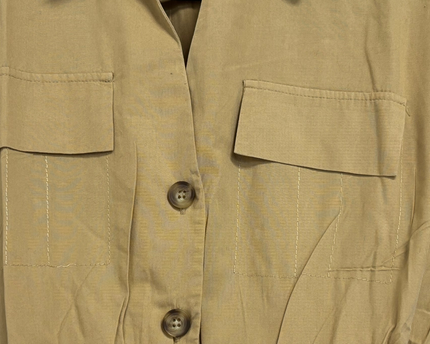 Zara Khaki Utility Safari Mini Dress