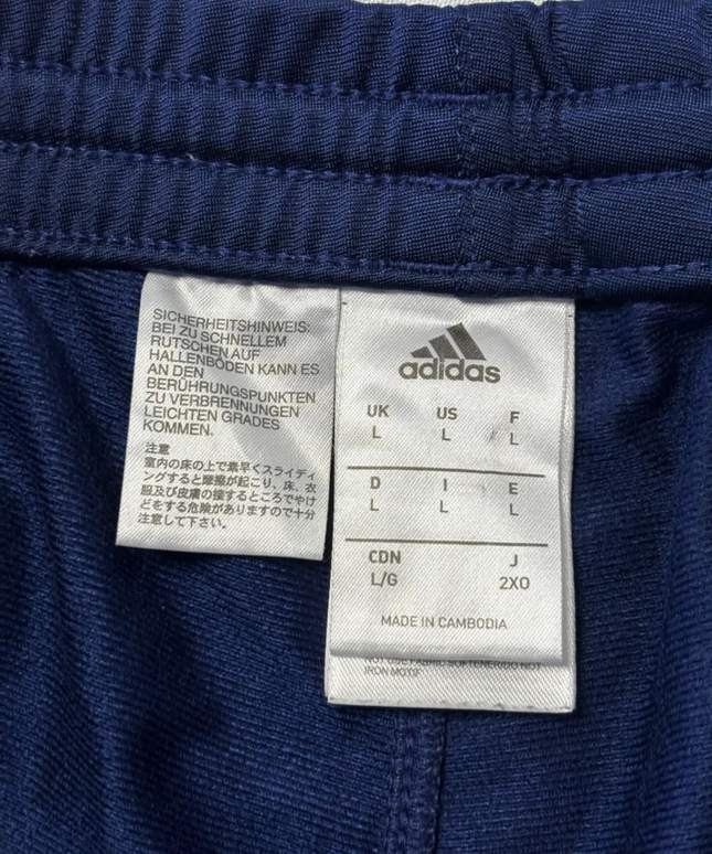 Adidas Navy Blue Three-Stripe Men's Track Pants
