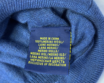Polo Ralph Lauren Blue V-Neck Knit Sweater