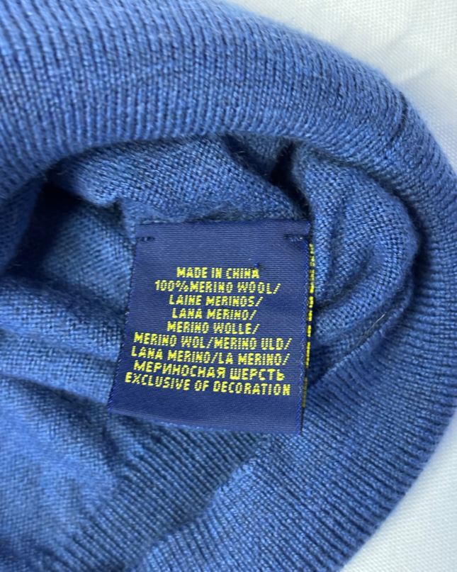 Polo Ralph Lauren Blue V-Neck Knit Sweater