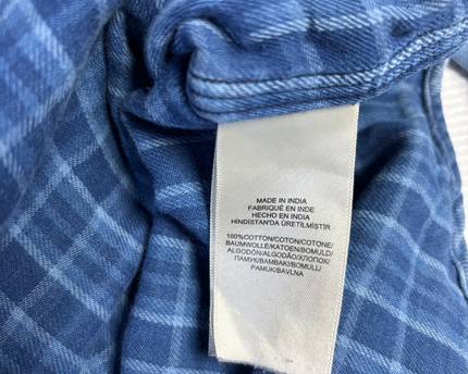 Polo Ralph Lauren Blue Indigo Buffalo Check Button-Down Shirt