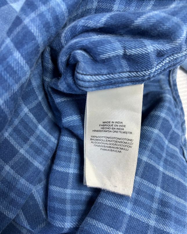Polo Ralph Lauren Blue Indigo Buffalo Check Button-Down Shirt
