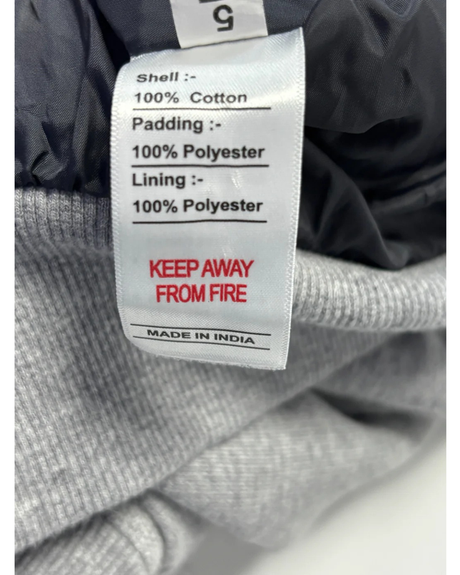 Octave Grey Padded Bomber Jacket with Elbow Patches