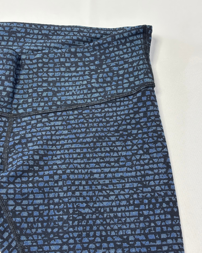 Lululemon Blue/Black Patterned Performance Leggings