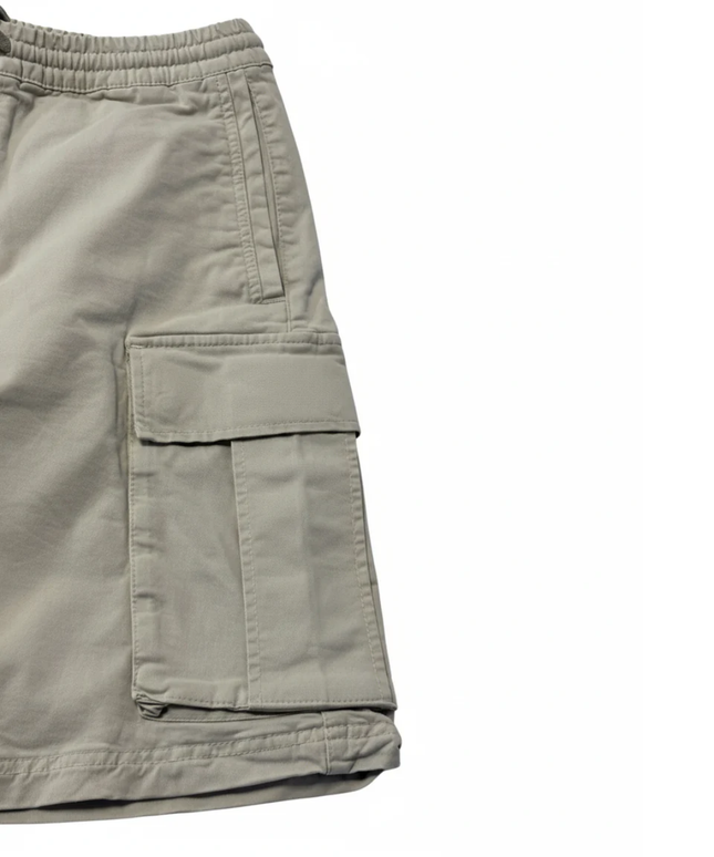 Zara Beige Drawstring Cargo Shorts