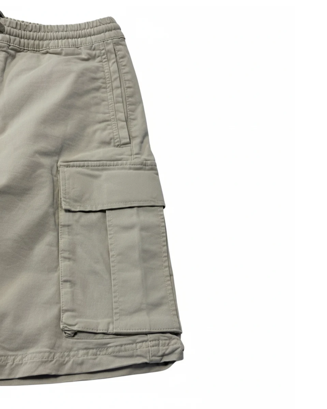 Zara Beige Drawstring Cargo Shorts