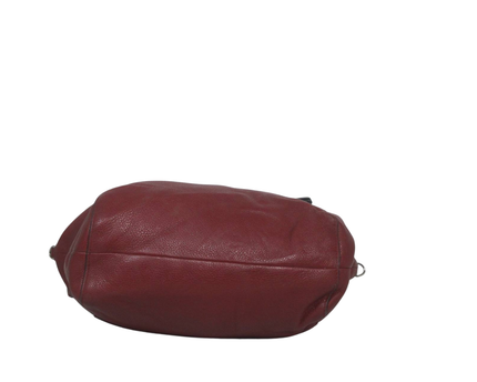 Coach Red Pebbled Leather Satchel Handbag
