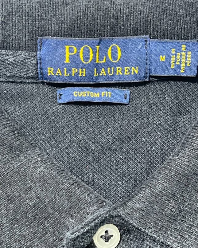 Polo Ralph Lauren Black Big Pony Custom Fit Polo Shirt