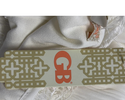 GB White Lace Trim Button-Front Jumpsuit W/Tags