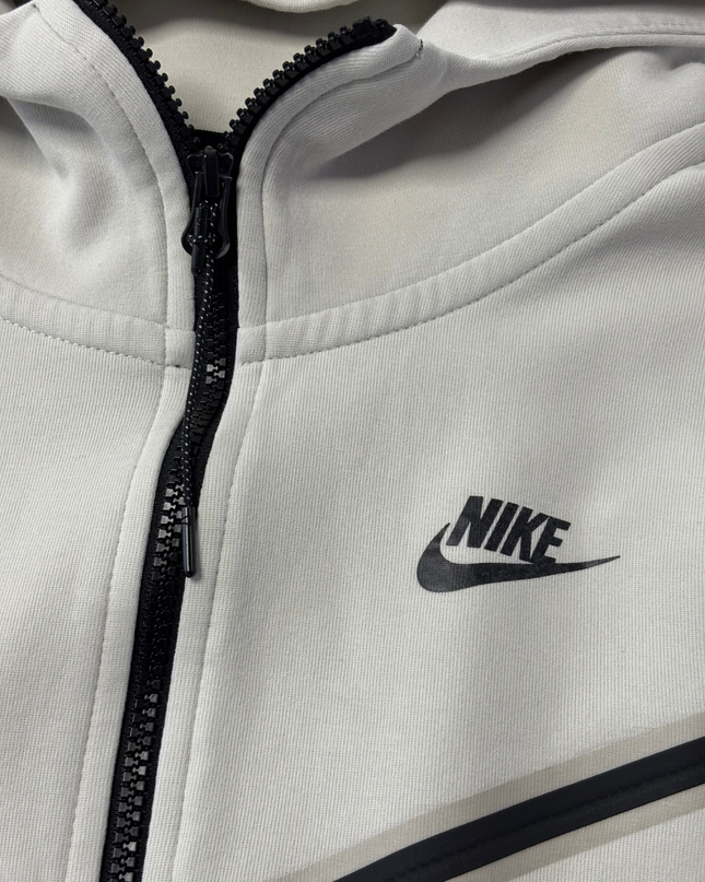 Nike Tech Fleece Beige Full-Zip Hoodie