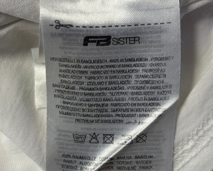 FB Sister White Mentally I Am On Another Planet Graphic Cropped Tee