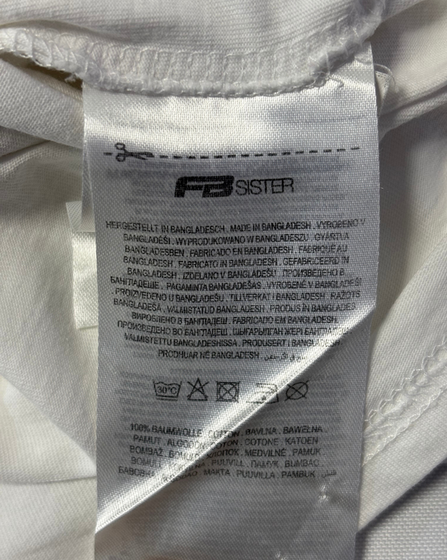 FB Sister White Mentally I Am On Another Planet Graphic Cropped Tee