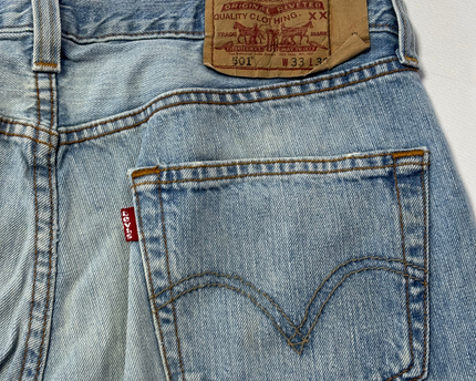 Levi's 501 Original Blue Straight Leg Button-Fly Jeans