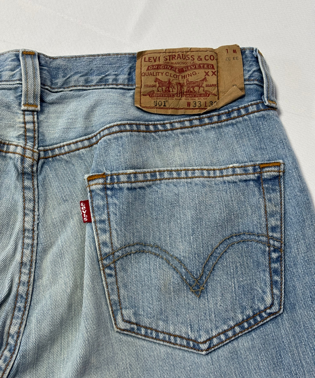 Levi's 501 Original Blue Straight Leg Button-Fly Jeans