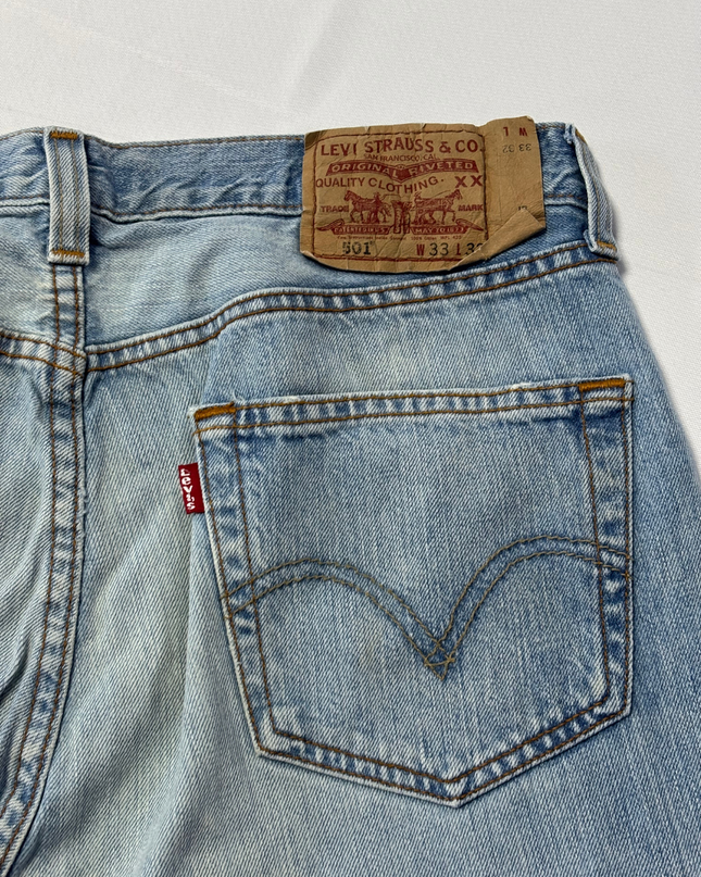 Levi's 501 Original Blue Straight Leg Button-Fly Jeans