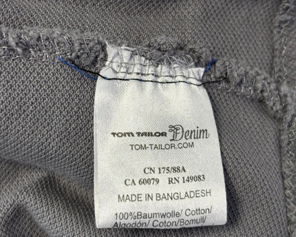Tom Tailor Grey Cotton Piqué Polo Shirt