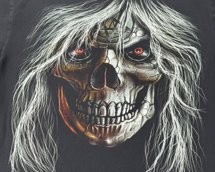 Rock Chang Black Gothic Skull Graphic Tee Unisex